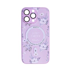 Capa Magnetic com Desenho De Flores para Apple iPhone 14 Pro Rosa Capa Magnetic com Desenho De Flores para Apple iPhone 14 Pro Rosa